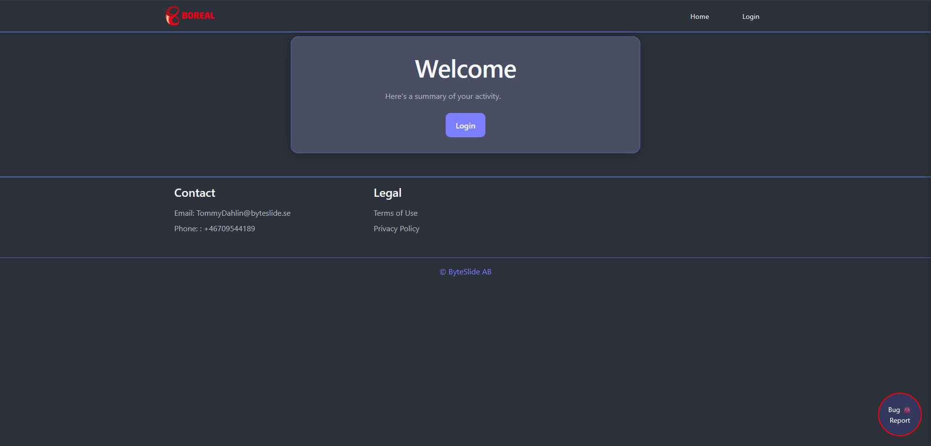 Claims application screenshot