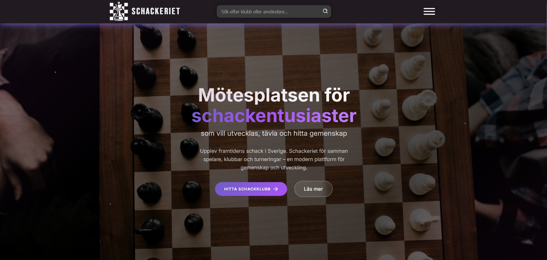 Schackeriet website screenshot